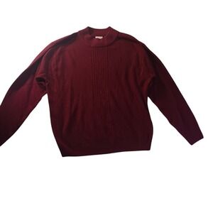 Just For Petites Mock Neck‎ Cable Detail Sweater Knit Pullover L Petite NWT